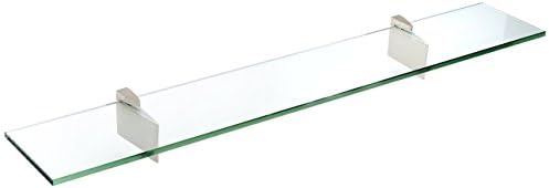 Estante cristal acero cepillado 4.75x12pulg