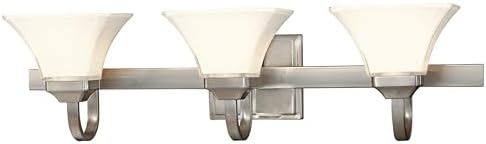 Lámpara pared reversible cristal 3 luces níquel