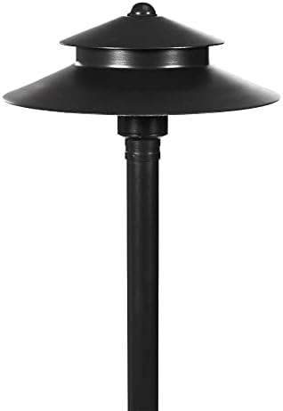Luz camino área latón negro 2 niveles 9pulg 25pulg G4 LED 3W