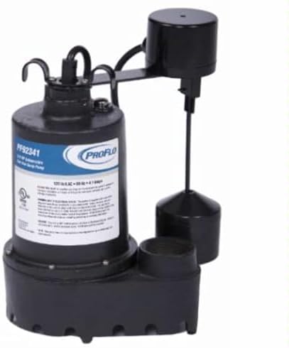 Bomba sumergible hierro fundido 3/10 HP interruptor vertical