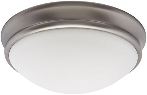 Luz empotrado 11pulg acero cepillado pantalla opalo
