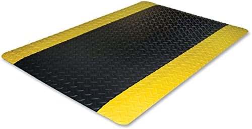 Alfombrilla antifatiga 3x5ft borde amarillo negro