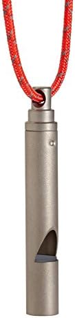 Silbato titanio supervivencia 100dB ultraligero con cordón