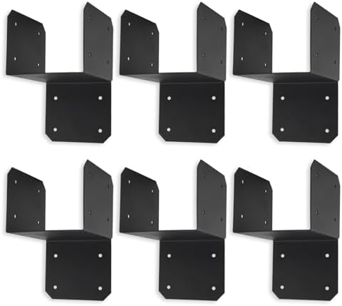 6 Conectores Anclaje Poste Acero Carbono 4x4 4x6 4x8
