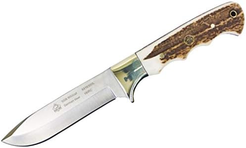 Cuchillo caza ciervo con funda cuero