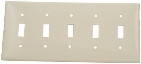 Placa pared interruptor palanca 5 segmentos termoplástico