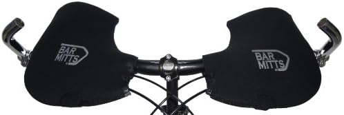 Manoplas neopreno manillar bicicleta frío 2 aberturas negro
