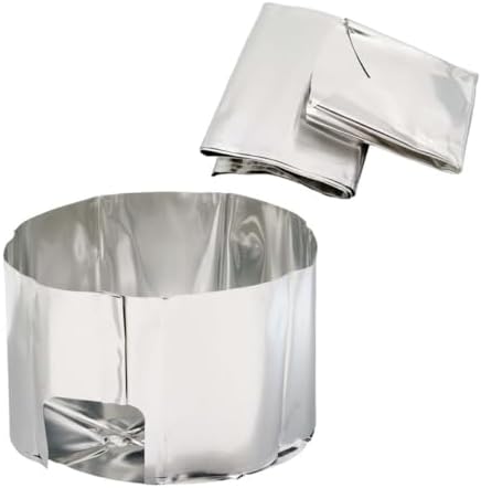 Reflector calor parabrisas estufa camping plateado