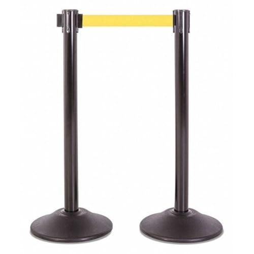 Soporte cordón retráctil 7.5ft 2 Uds Amarillo