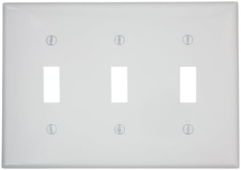 Placa pared interruptor 3 segmentos 80711-W blanco