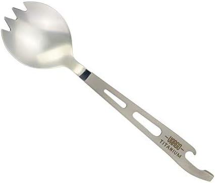 Set cuchara tenedor abrelatas titanio ultraligero