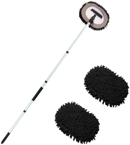 Cepillo lavado auto 62" poste aluminio kit microfibra