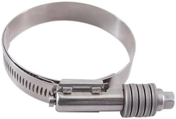 Abrazadera engranaje helicoidal tensión constante 57-79mm Plata