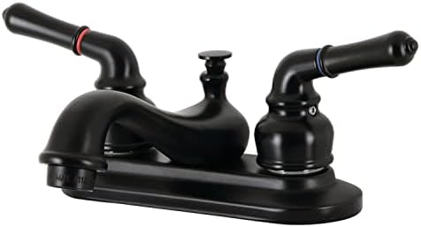 Grifo baño central 4pulg negro mate