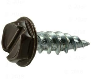 Tornillos hex ranurados para canalones 7x1/2 marrón