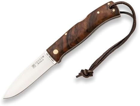 Cuchillo Bushcraft Hoja Sandvik 14C28N Mango Nogal