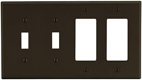 Placa pared nailon 4 ventanas 2 palancas GFCI blanco