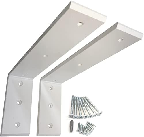 Soportes L hierro blanco 12x6pulg pack 2 soporta 300lb