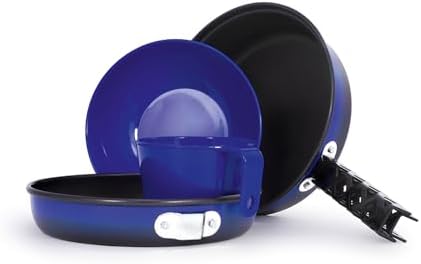 Kit cocina cerámica sartén tapa doble uso 8" olla 1qt