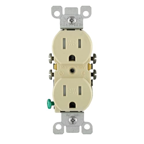 Receptáculo dúplex 15A 125V resistente marfil