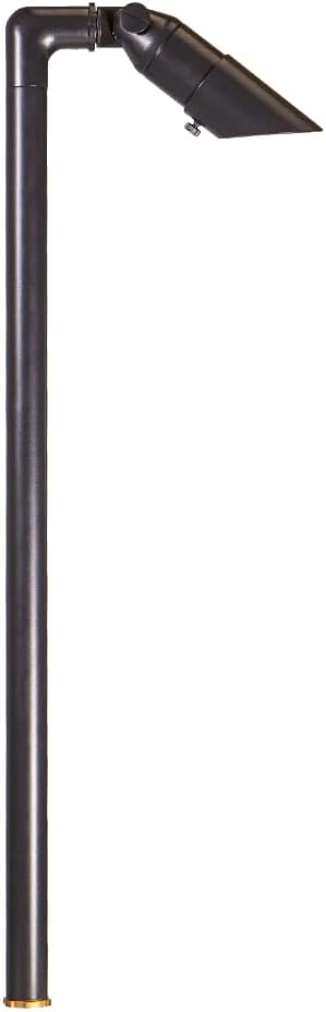 Luz camino ajustable 12V latón fundido negro exterior