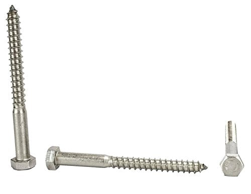 Tornillo hex 3/8x4 acero inox 18-8 25 pzas