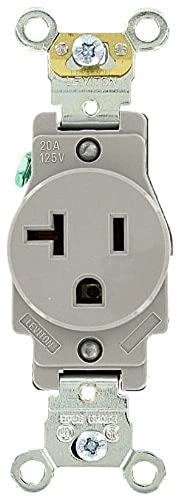 Receptáculo 20A 125V grado industrial gris
