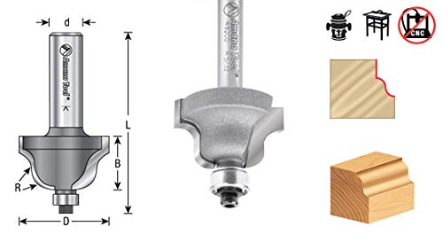 Carburo Roman Ogee 3/8 Radius x 2 Dia x 1 2 Shank