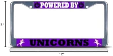 Funda marco matrícula diseño unicornio
