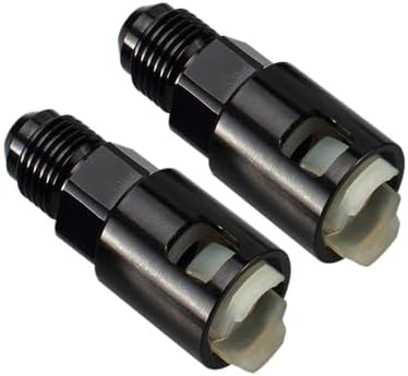Adaptador riel combustible 3/8 SAE negro aluminio pack 2