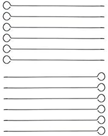 Brochetas acero inox 12" palos barbacoa set 12