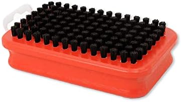 Cepillo rectangular crin caballo T157D rojo