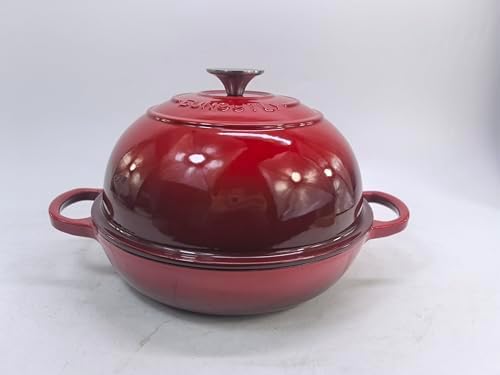 Horno holandés hierro fundido esmaltado 6qt con tapa y libro