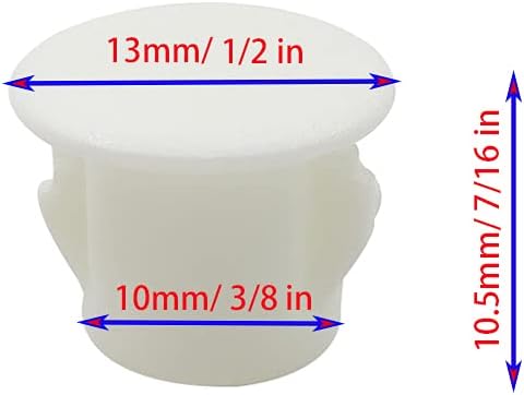 30 Tapones Plástico Blanco 3/8"