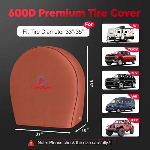 4 Fundas Neumáticos RV 600D Impermeables 33-35