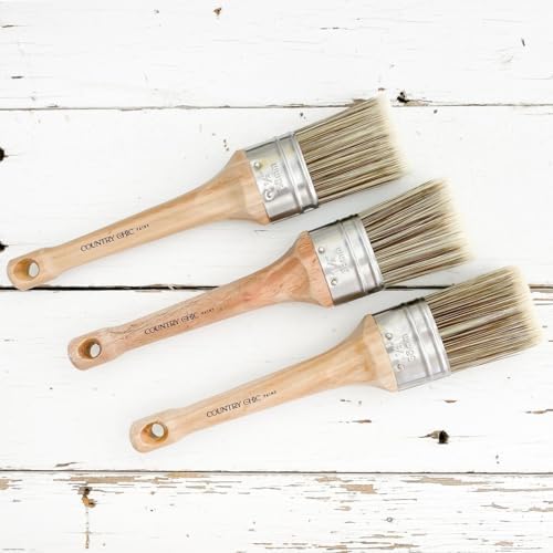 Pincel ovalado cerdas sintéticas para pintura muebles vegano