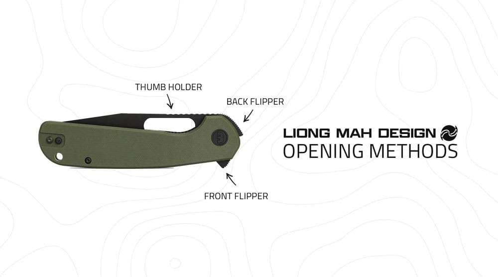 Cuchillo bolsillo plegable G10 con clip campamento