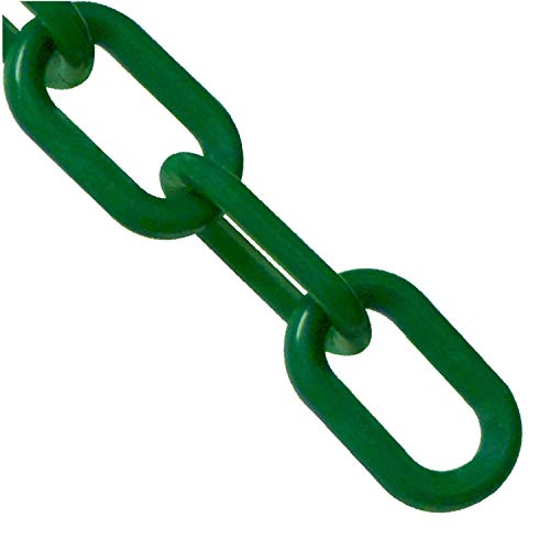 Cadena barrera plástico 1.5" 500 ft verde