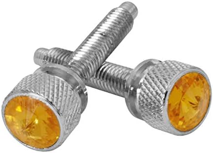 Tornillo cromado con cristal ámbar para tablero Kenworth