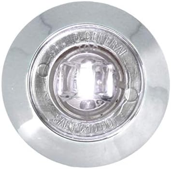 Luz LED 1" blanco/claro bisel plástico cromado