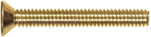 Tornillo ranurado cabeza plana 10-24x1/2" latón pack 24