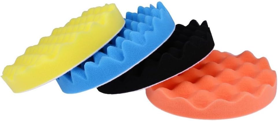 Kit 4 almohadillas espuma onda suave para pulir auto