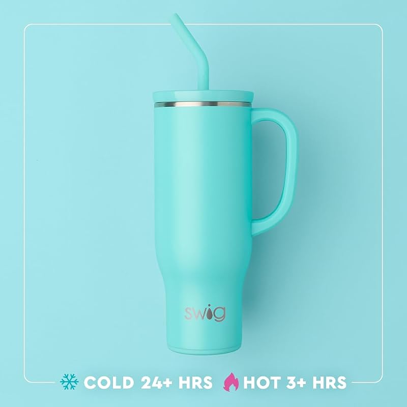 Vaso térmico acero inox 30oz con asa y popote