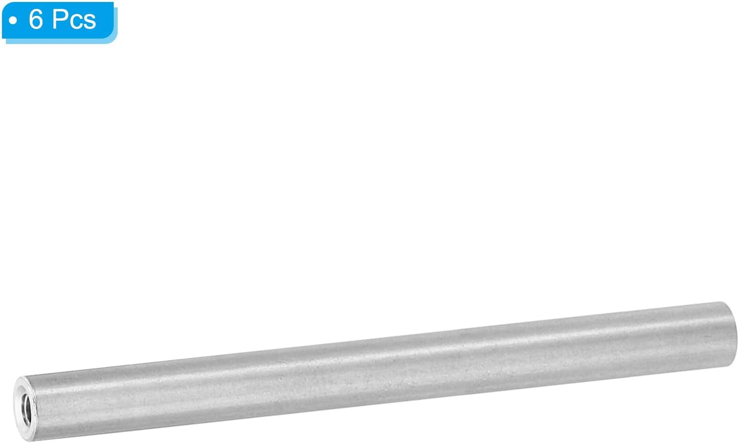 6 Tuercas Espaciadoras M3 Aluminio Plata
