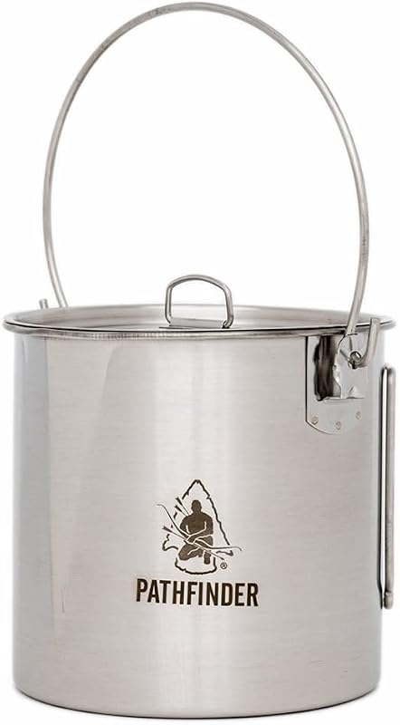 Set olla acero inox con tapa 64oz