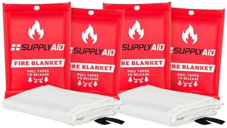 4 Mantas Emergencia Incendios Campamento Color Blanco