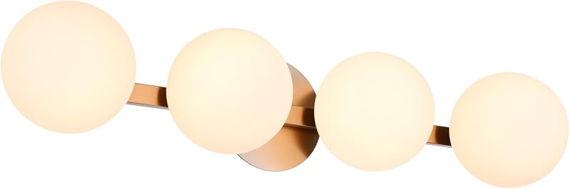 Lámpara tocad. pared 4 luces níquel cepillado baño pasillo