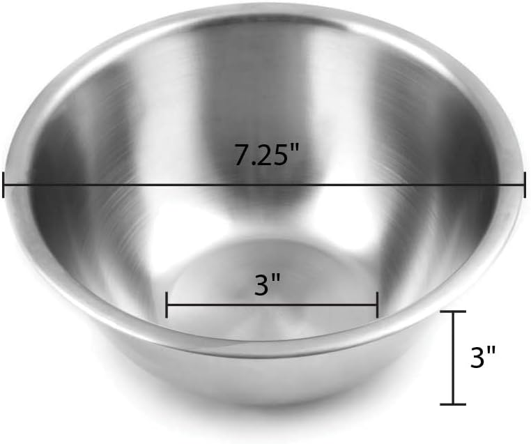 Cuenco acero inox para mezclar 18x18x9.5cm