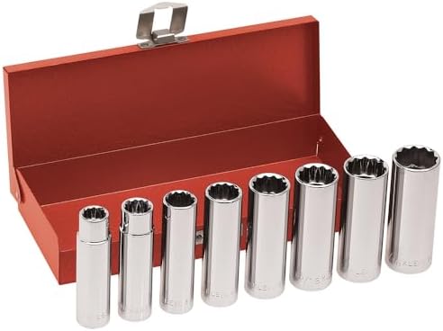 Set 8 Pzas Llaves Vaso 1/2pulg Hexagonal Profundos SAE