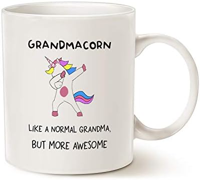 Taza unicornio para abuela regalo navidad 11oz blanco